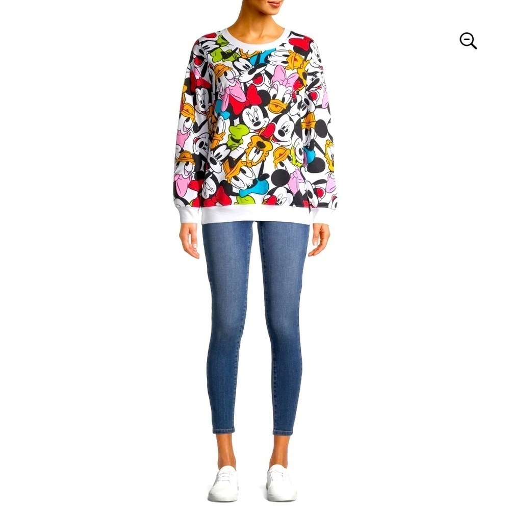Disney Mickey and Friends Crewneck Sweatshirt Large Y2K Kidcore